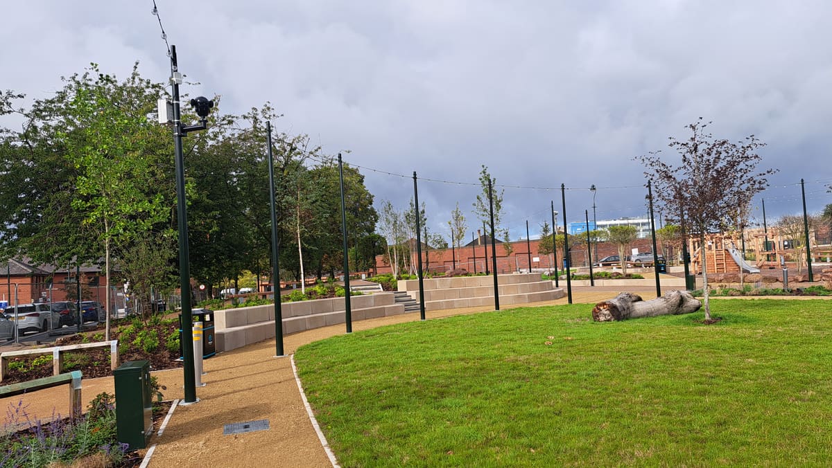 Tommyfield Park Opens in Oldham Town Centre — 1.5 acres — Oldham news photo (Oldham Council)